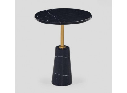 Zwarte ronde bijzettafel - Design salontafel - Roestvrijstalen meubelen - Stijlvol