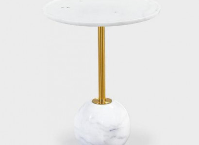 Witte bijzettafel Stijlvolle ronde woonkamer salontafel Marmeren meubels