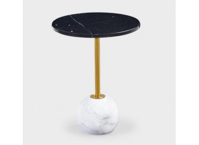 Moderne zwarte metalen salontafel Woonkamer meubels Bijzettafel Marmer