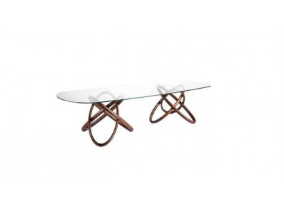 Ontwerper Moderne Eettafel Luxe Ovale Glazen Tafel Glasmeubilair Nieuw