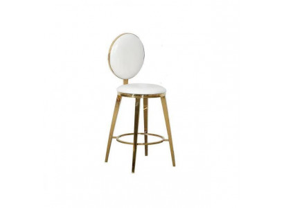 Ontwerper Wit gestoffeerde eetkamerstoelen Luxe textiel Eenzitter