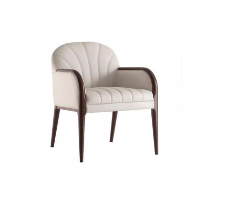 Ontwerper Witte Armstoel Luxe Houten Stoel Bekleding Meubels Stoelen Stoel