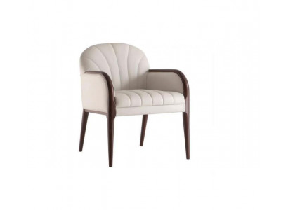 Ontwerper Witte Armstoel Luxe Houten Stoel Bekleding Meubels Stoelen Stoel