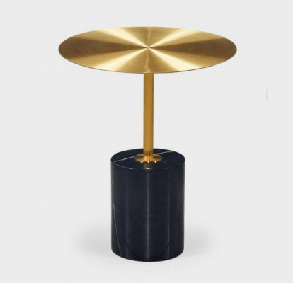 Ronde Zwart-Gouden Bijzettafel Ontwerper Woonkamer Meubels Tafels