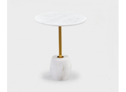 Salontafel Hoogwaardige stijlvolle koffietafel Wit Bijzettafel Marmeren tafel