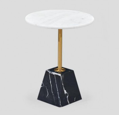 Ontwerper Ronde bijzettafel Luxe marmeren bijzettafels Stijlvol meubilair