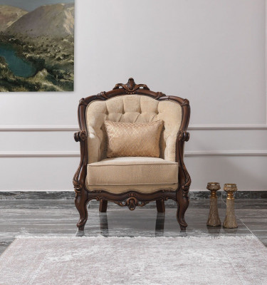 Zetel Chesterfield set zetelset stof sofa beige set