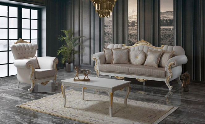 Garnituur Bank Bank Chesterfield Bankstel Stoffen Bank Beige Bankstellen