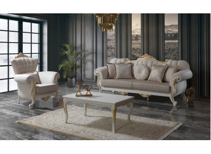 Garnituur Bank Bank Chesterfield Bankstel Stoffen Bank Beige Bankstellen