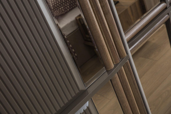 Kledingkast Kast Kabinet Slaapkamer Bruin Modern Hout Luxe