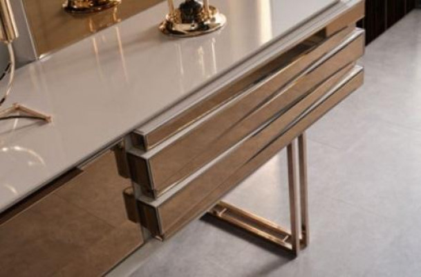 Kaptafel haltafel kaptafel kaptafel hout beige goud