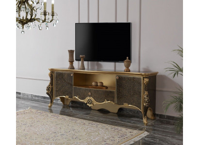 Sideboard Lowboard TV-standaard RTV hout bruin woonkamer tafel luxe