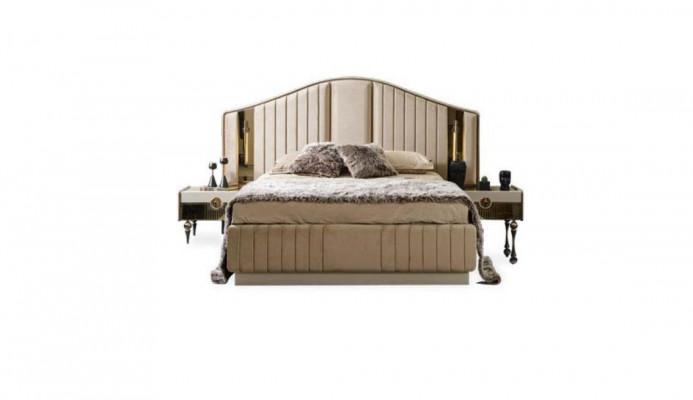 Slaapkamer Luxe Meubel Set Bed 2x Nachtkastjes Kledingkast Kast