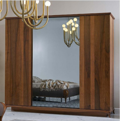Compleet slaapkamerbed tweepersoonsbed set 4-delig slaapkamer bruin nieuw