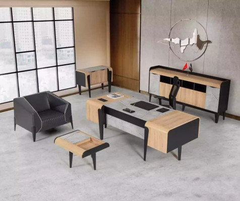 Houten meubels Kantoor meubels Compleet set Bureau Kasten Meubels