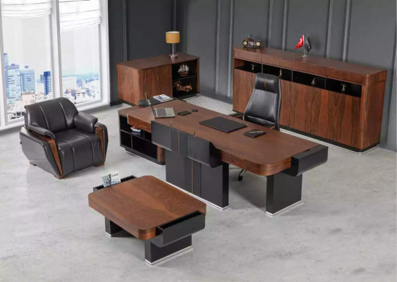 Grote kantoorkast Sideboard Luxe houten meubels Kantoorinrichting Plank