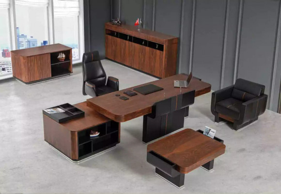 Grote kantoorkast Sideboard Luxe houten meubels Kantoorinrichting Plank