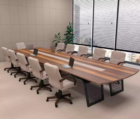 Grote houten vergadertafel kantoorinrichting vergadertafel tafels vergadering