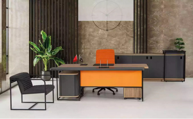 Werkkamer bureau kantoorinrichting kantoorkast luxe salontafel