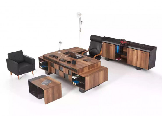 Volledige kantoorinrichting set thuiskantoor hoekbureau kantoor kast Nieuw