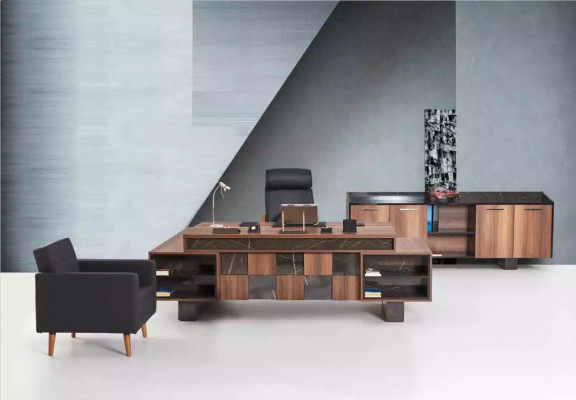 Volledige kantoorinrichting set thuiskantoor hoekbureau kantoor kast Nieuw