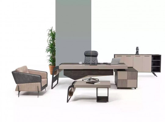 Luxe thuiskantoor hoekbureau designer meubels kantoormeubelen tafels bureau