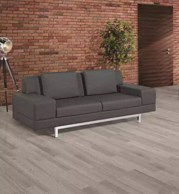 Grijze bankstel, driezitsbank, fauteuil, bankstel voor werkkamer, bankstellen.