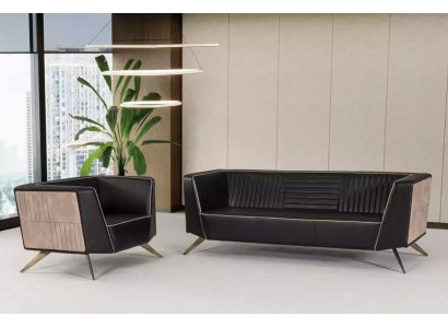 Kantoor meubilair bankstel 3+1 driezitter fauteuil kantoormeubilair inrichting