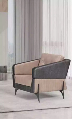 Luxe bankstel Bank Beige Thuiskantoor Fauteuil Driepersoonsbank Zitter