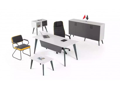 Werkkamer kantoorset 4-delig kantoor Kantoorbureau Designmeubelen Nieuw.