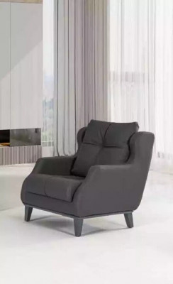 Zwarte bankstel fauteuil tweezitter luxe moderne set gestoffeerde zitting 2+1