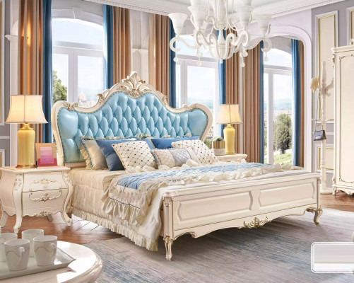 Slaapkamer set bed en 2 nachtkastjes luxe klassieke meubels nieuw.