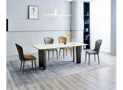 Stijlvolle eetkamerset ontwerptafel 6x stoelen 7-delig luxe set