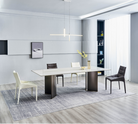 Eetkamerset Stijlvolle eettafel 6x stoelen Groep Houten frame 7-dlg