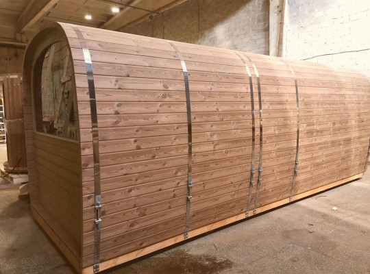 Houten buitensauna hout grenen houten saunahuis sauna huisje huis