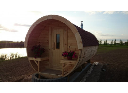 Sauna Saunavat Outdoor Tuinsauna 590 x Ø 2,27 m Saunavat Bouwpakket