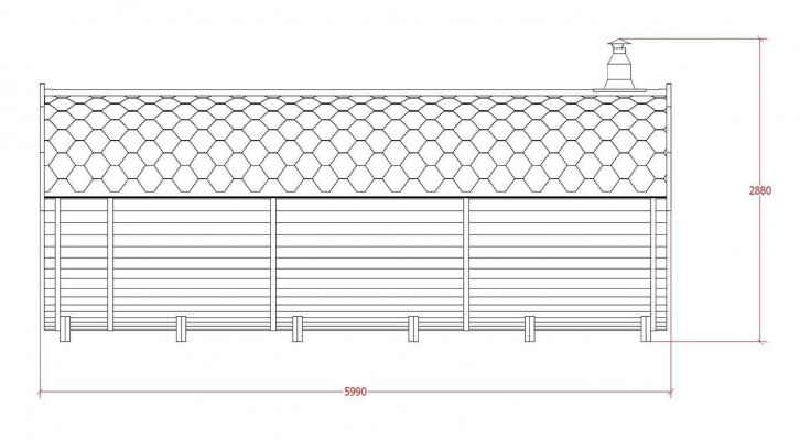 Sauna Saunavat Outdoor Tuinsauna 590 x Ø 2,27 m Saunavat Bouwpakket