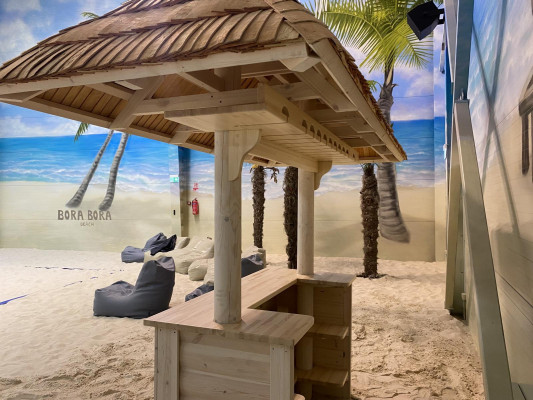 Bar Theke Huisbar Tuin Bartafel Toonbank Staantafel Bartafel met Dak 300x130x270