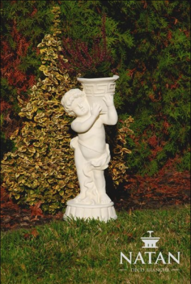 Beeld standbeeld met bloemenvaas doos standbeelden sculpturen tuin