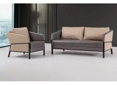 Kantoor meubel set Tweezitsbank Luxe thuiskantoor inrichtingsset