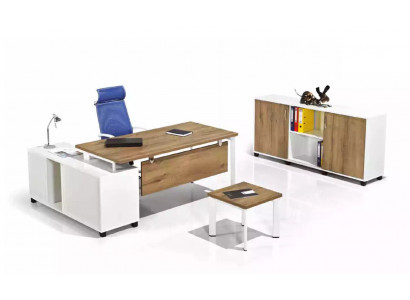 Luxe witte kantoormeubelen kantoorinrichting set nieuw 3-delig