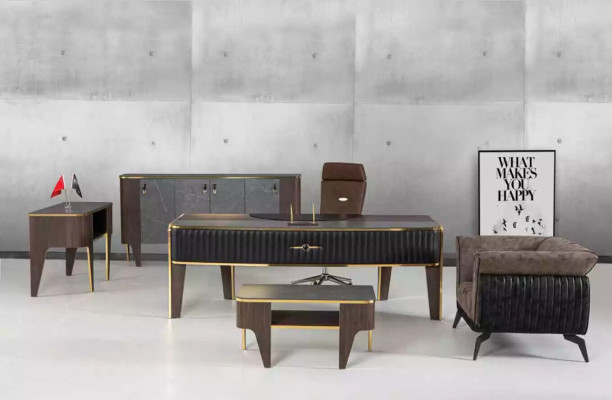Bureau met laden Kantoor meubels Tafel Luxe kantoor 220x95
