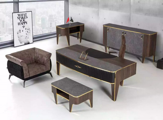 Bureau met laden Kantoor meubels Tafel Luxe kantoor 220x95