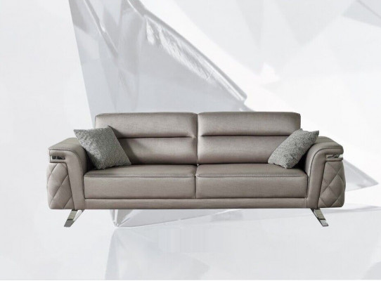 Luxe bankstel met drie-zits bankstoel stoffen bank grijs gestoffeerde bankstellen sofa's