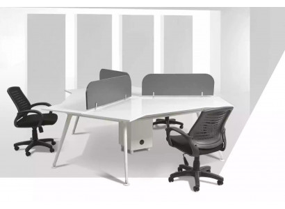 Werkkamer inrichting balie team bureau computertafel designmeubels