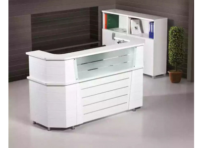 Kantoormeubilair Receptie Ontvangstgebied Witte kantoormeubels Kantoor