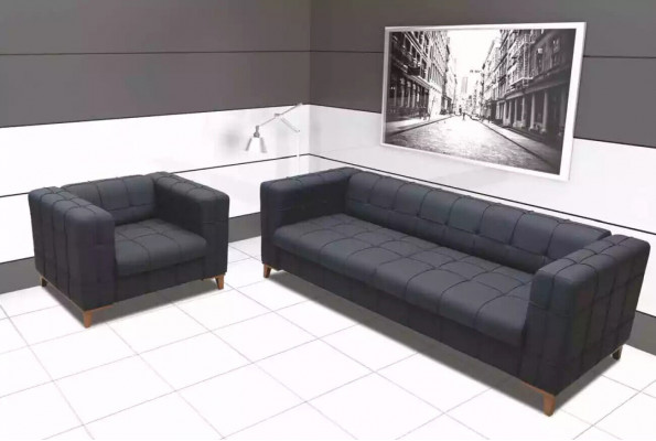 Moderne driezits luxe kantoormeubelen Stijlvolle bank woonkamer