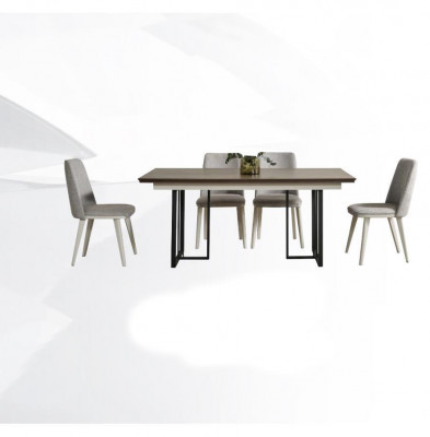 Essecke Eetgroep Wit Eetkamer Groep Eettafel Stoelen 7-delig Hout