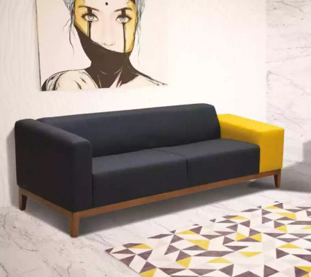 Driepersoons bank bank studeerkamer luxe meubels textiel gestoffeerde bank