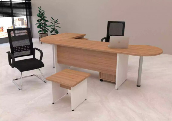 Designer Set 2-delige moderne thuiskantoor kantoormeubilair Compleet hoekbureau